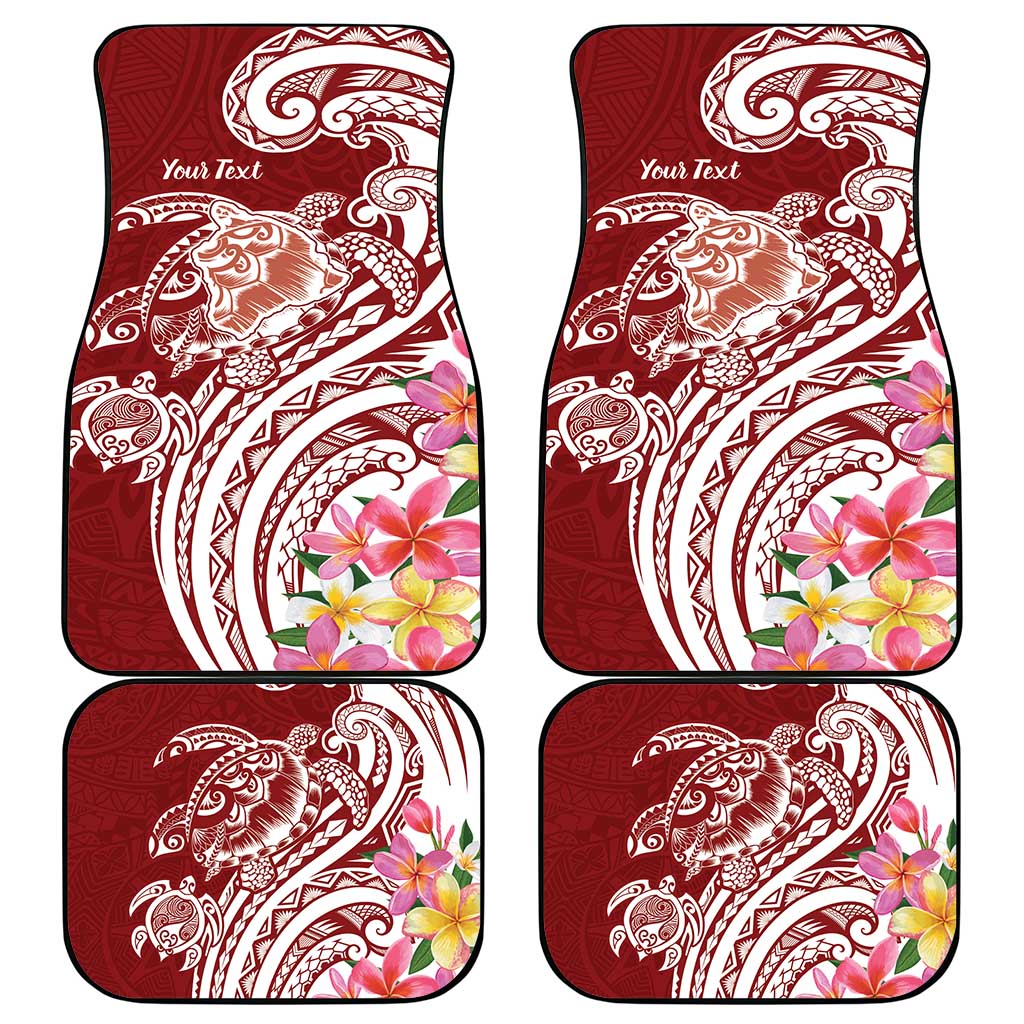 Aloha Hawaii Island Personalized Car Mats Crimson Dreamy Turtle