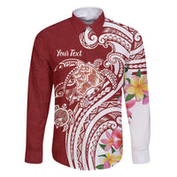 Aloha Hawaii Island Personalized Family Matching Mermaid Dress and Hawaiian Shirt Crimson Dreamy Turtle