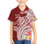 Aloha Hawaii Island Personalized Family Matching Off The Shoulder Long Sleeve Dress and Hawaiian Shirt Crimson Dreamy Turtle