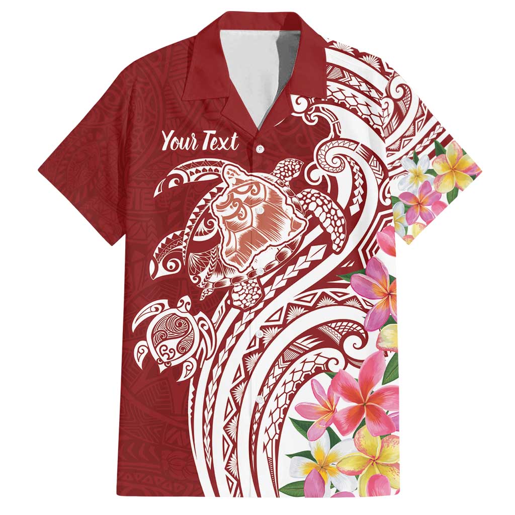 Aloha Hawaii Island Personalized Family Matching Tank Maxi Dress and Hawaiian Shirt Crimson Dreamy Turtle