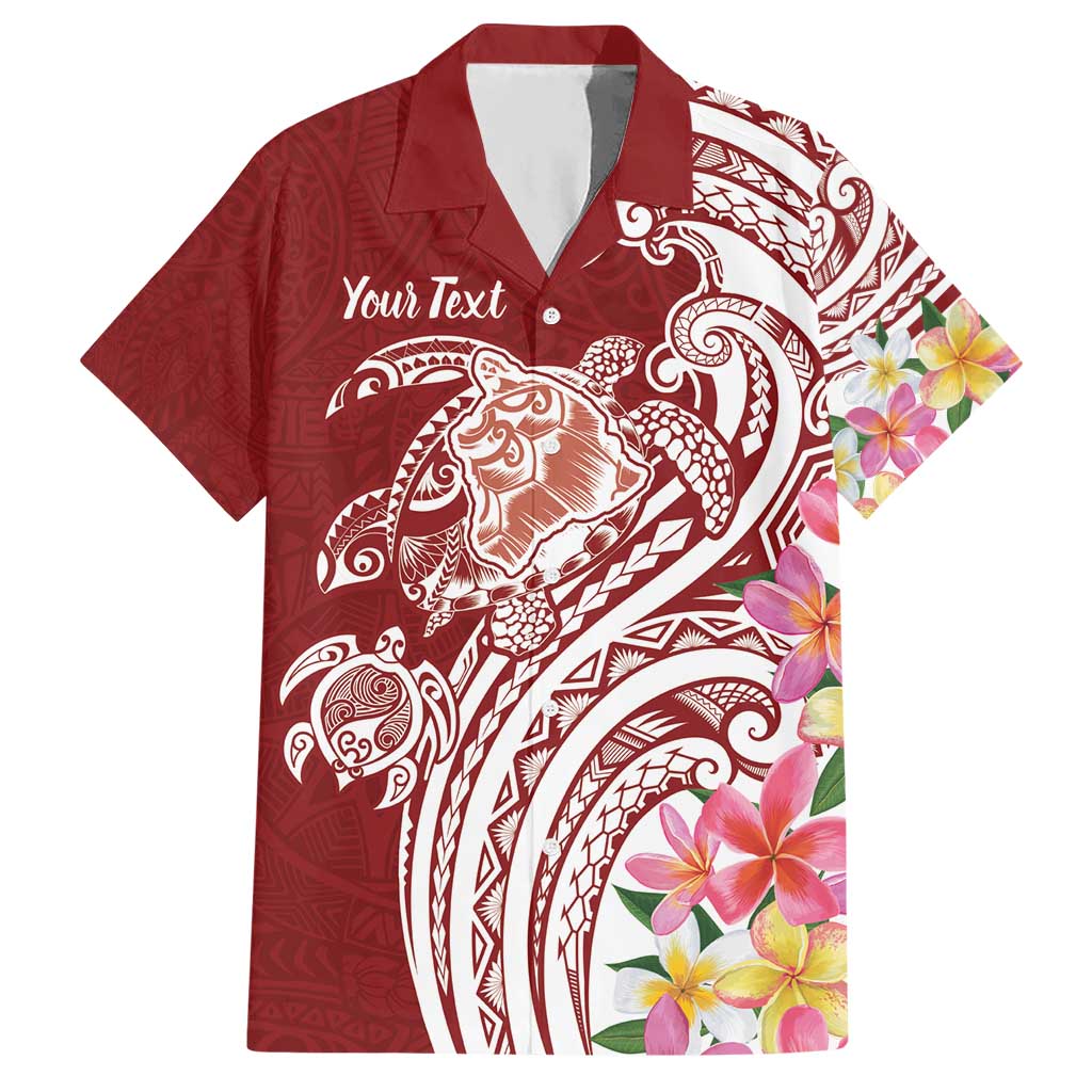 Aloha Hawaii Island Personalized Hawaiian Shirt Crimson Dreamy Turtle