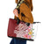 Aloha Hawaii Island Personalized Leather Tote Bag Crimson Dreamy Turtle