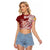 Aloha Hawaii Island Personalized Raglan Cropped T Shirt Crimson Dreamy Turtle