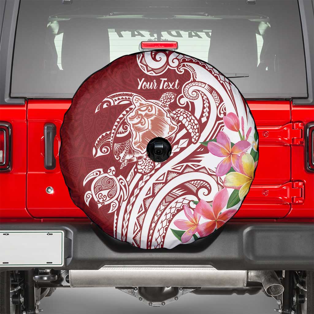 Aloha Hawaii Island Personalized Spare Tire Cover Crimson Dreamy Turtle