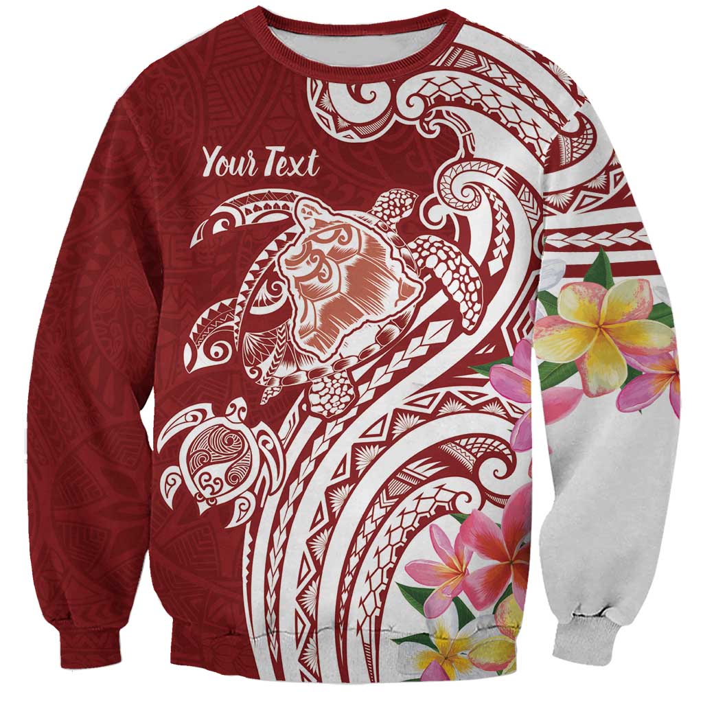 Aloha Hawaii Island Personalized Sweatshirt Crimson Dreamy Turtle
