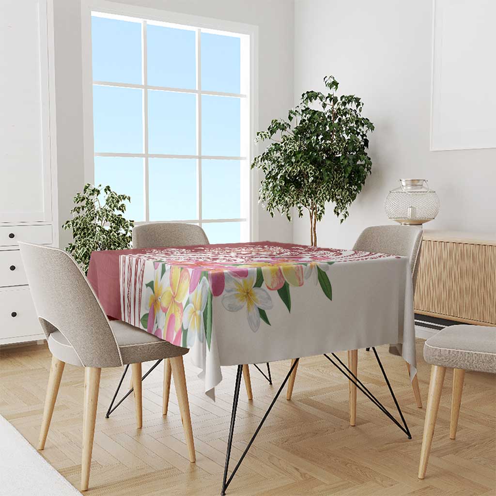 Aloha Hawaii Island Personalized Tablecloth Crimson Dreamy Turtle