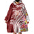 Aloha Hawaii Island Personalized Wearable Blanket Hoodie Crimson Dreamy Turtle