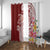Aloha Hawaii Island Personalized Window Curtain Crimson Dreamy Turtle
