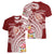 Aloha Hawaii Island Personalized Women V-Neck T-Shirt Crimson Dreamy Turtle