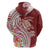 Aloha Hawaii Island Personalized Zip Hoodie Crimson Dreamy Turtle
