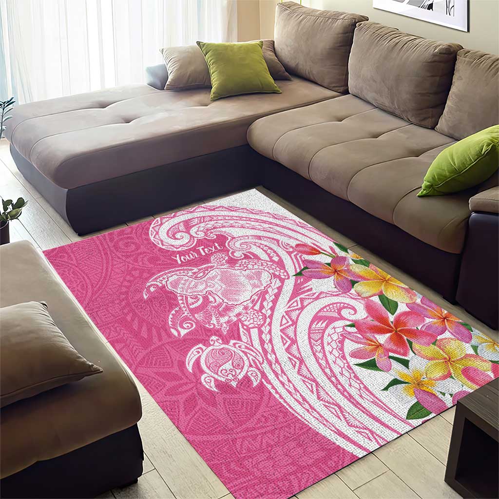 Aloha Maui Island Personalized Area Rug Rose Dreamy Turtle