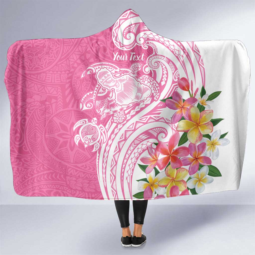 Aloha Maui Island Personalized Hooded Blanket Rose Dreamy Turtle
