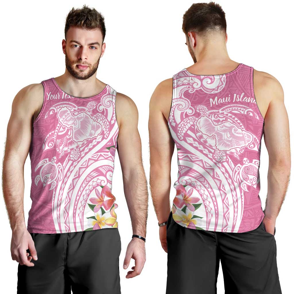 Aloha Maui Island Personalized Men Tank Top Rose Dreamy Turtle