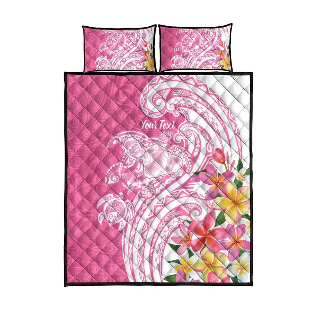 Aloha Maui Island Personalized Quilt Bed Set Rose Dreamy Turtle