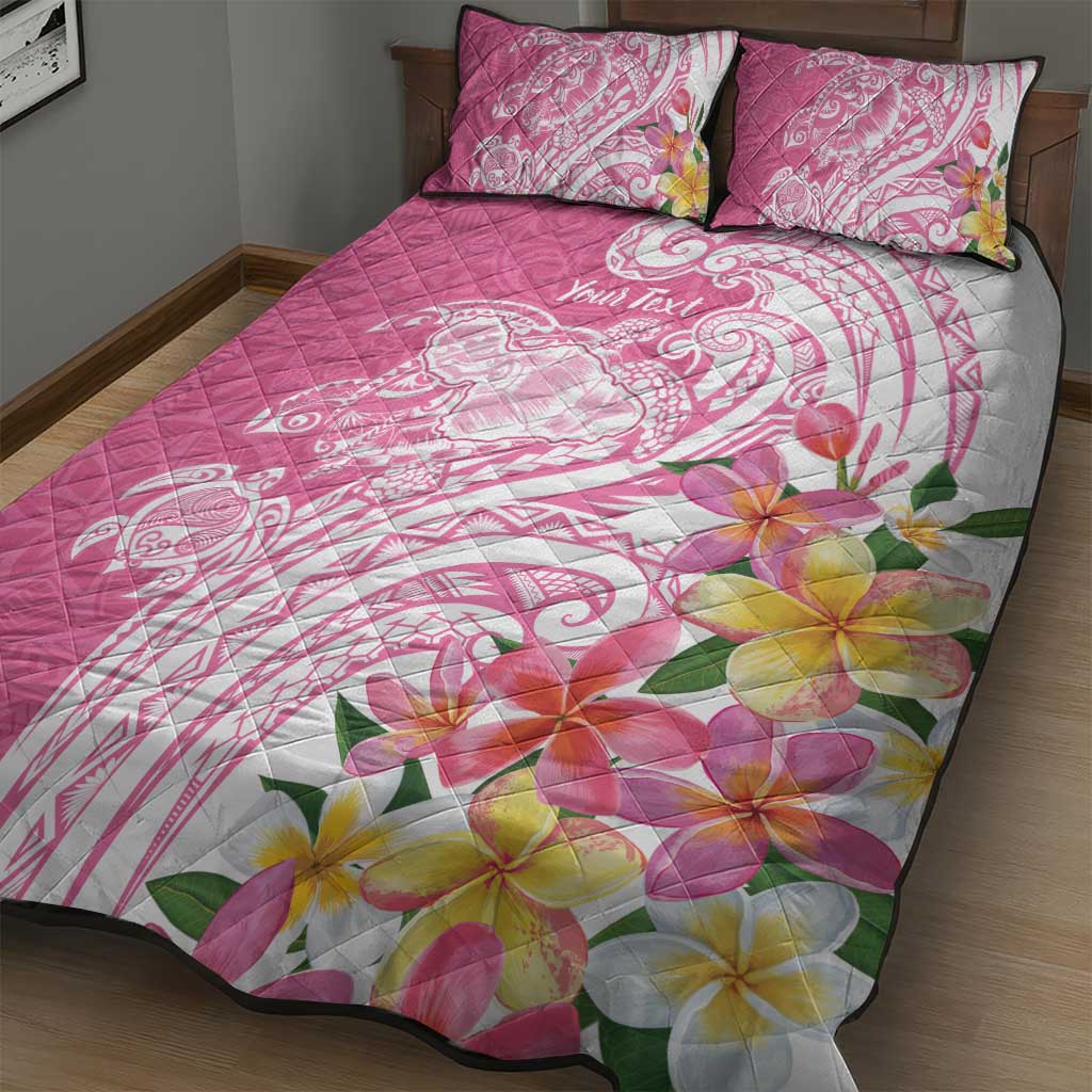 Aloha Maui Island Personalized Quilt Bed Set Rose Dreamy Turtle