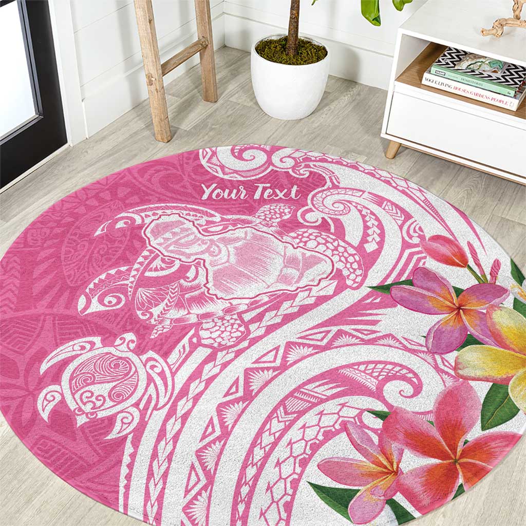 Aloha Maui Island Personalized Round Carpet Rose Dreamy Turtle