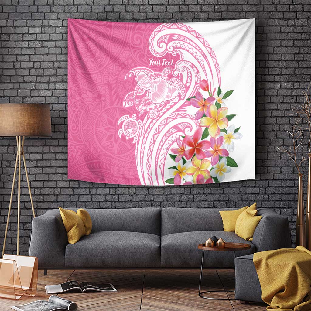 Aloha Maui Island Personalized Tapestry Rose Dreamy Turtle