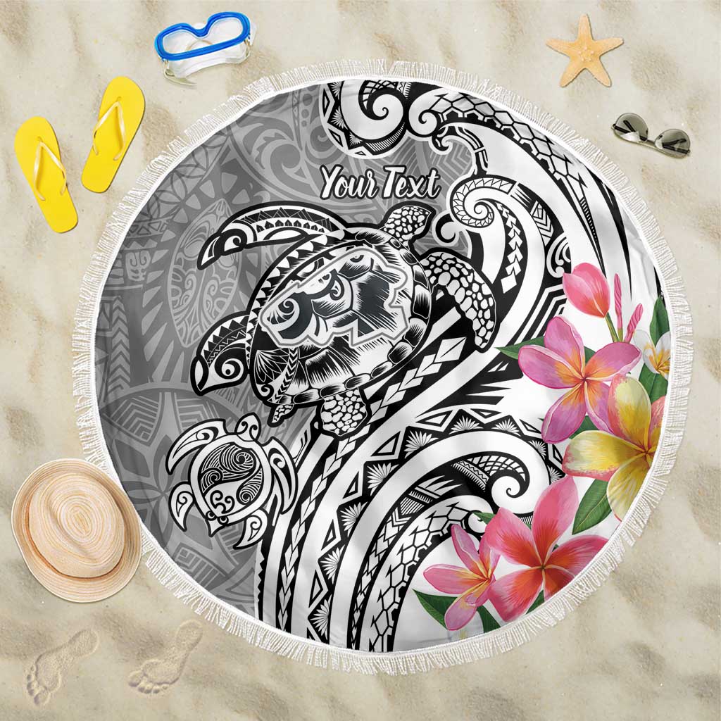 Aloha Kahoolawe Island Personalized Beach Blanket Ashen Dreamy Turtle