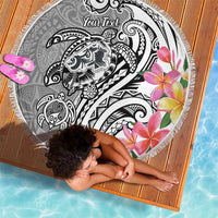 Aloha Kahoolawe Island Personalized Beach Blanket Ashen Dreamy Turtle