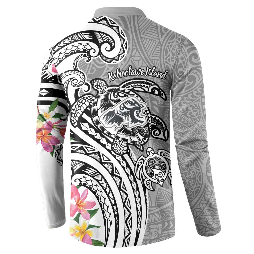 Aloha Kahoolawe Island Personalized Button Sweatshirt Ashen Dreamy Turtle