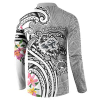 Aloha Kahoolawe Island Personalized Button Sweatshirt Ashen Dreamy Turtle