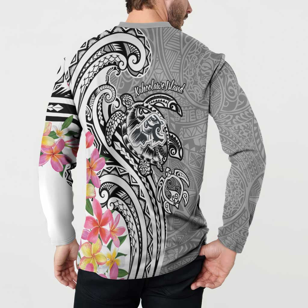 Aloha Kahoolawe Island Personalized Button Sweatshirt Ashen Dreamy Turtle