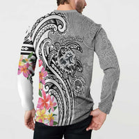 Aloha Kahoolawe Island Personalized Button Sweatshirt Ashen Dreamy Turtle