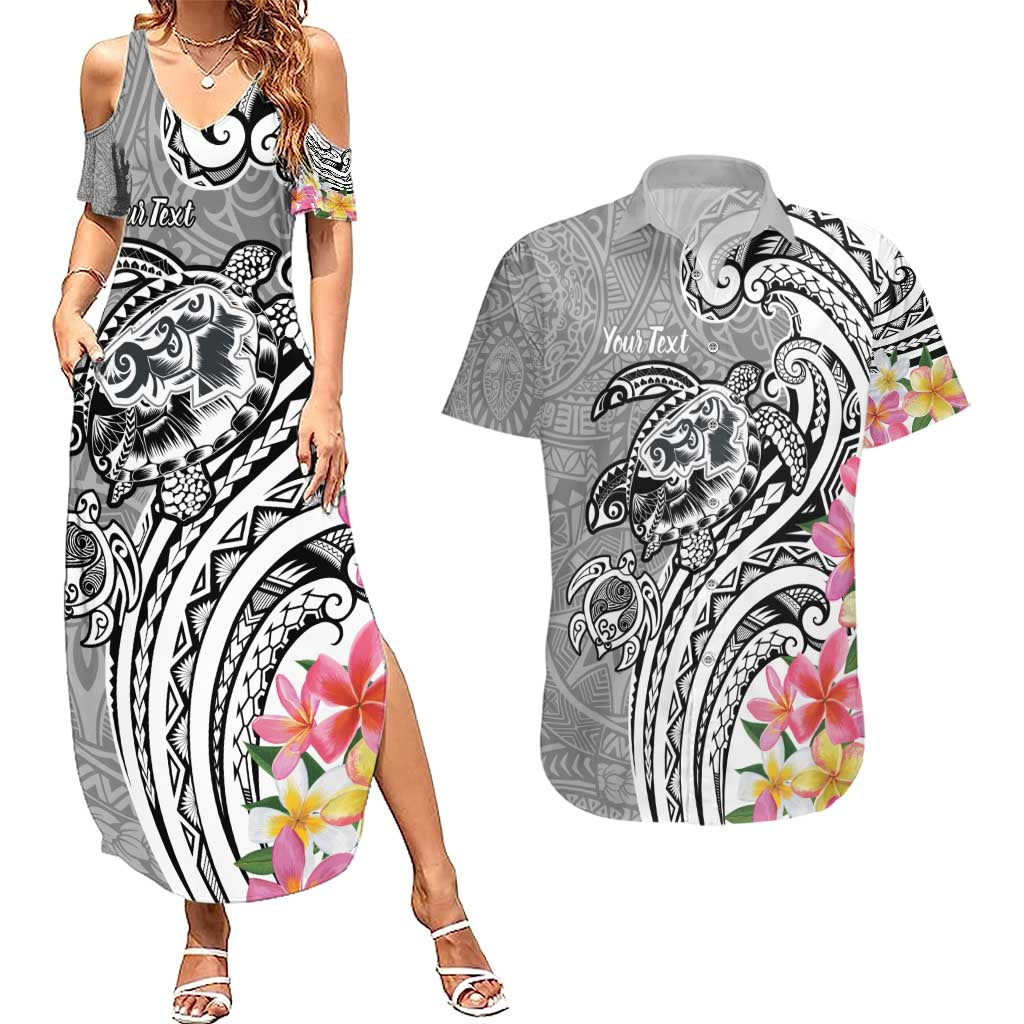 Aloha Kahoolawe Island Personalized Couples Matching Summer Maxi Dress and Hawaiian Shirt Ashen Dreamy Turtle