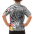 Aloha Kahoolawe Island Personalized Family Matching Off The Shoulder Long Sleeve Dress and Hawaiian Shirt Ashen Dreamy Turtle