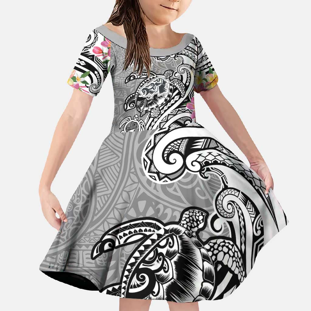 Aloha Kahoolawe Island Personalized Family Matching Off Shoulder Maxi Dress and Hawaiian Shirt Ashen Dreamy Turtle