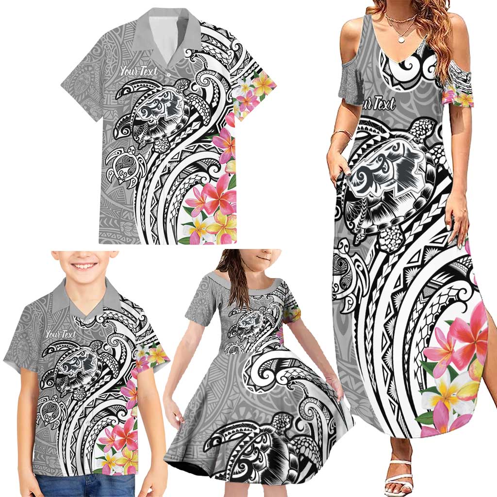 Aloha Kahoolawe Island Personalized Family Matching Summer Maxi Dress and Hawaiian Shirt Ashen Dreamy Turtle