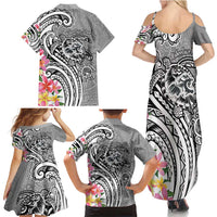 Aloha Kahoolawe Island Personalized Family Matching Summer Maxi Dress and Hawaiian Shirt Ashen Dreamy Turtle