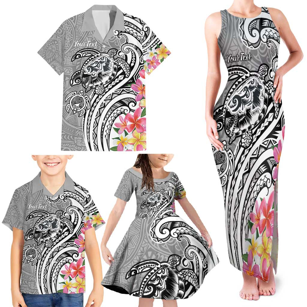 Aloha Kahoolawe Island Personalized Family Matching Tank Maxi Dress and Hawaiian Shirt Ashen Dreamy Turtle