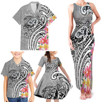 Aloha Kahoolawe Island Personalized Family Matching Tank Maxi Dress and Hawaiian Shirt Ashen Dreamy Turtle