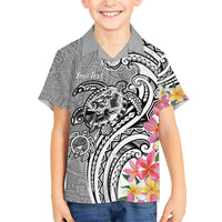 Aloha Kahoolawe Island Personalized Kid Hawaiian Shirt Ashen Dreamy Turtle