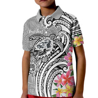 Aloha Kahoolawe Island Personalized Kid Polo Shirt Ashen Dreamy Turtle LT7 Kid Grey - Polynesian Pride