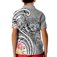 Aloha Kahoolawe Island Personalized Kid Polo Shirt Ashen Dreamy Turtle LT7 - Polynesian Pride