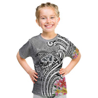 Aloha Kahoolawe Island Personalized Kid T Shirt Ashen Dreamy Turtle LT7 Grey - Polynesian Pride