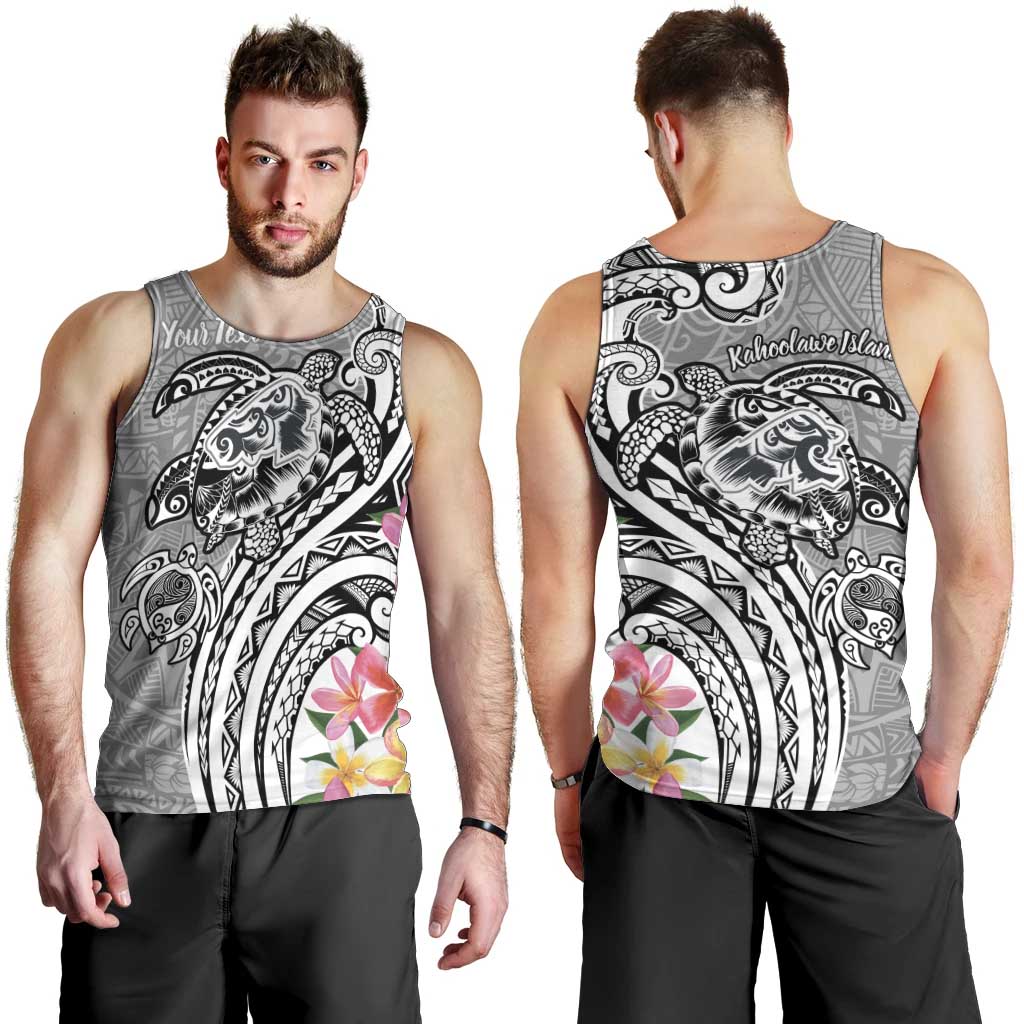 Aloha Kahoolawe Island Personalized Men Tank Top Ashen Dreamy Turtle