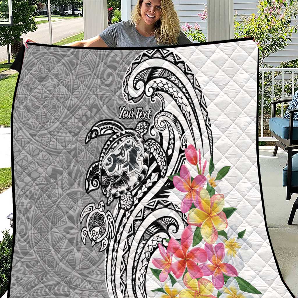 Aloha Kahoolawe Island Personalized Quilt Ashen Dreamy Turtle LT7 Grey - Polynesian Pride