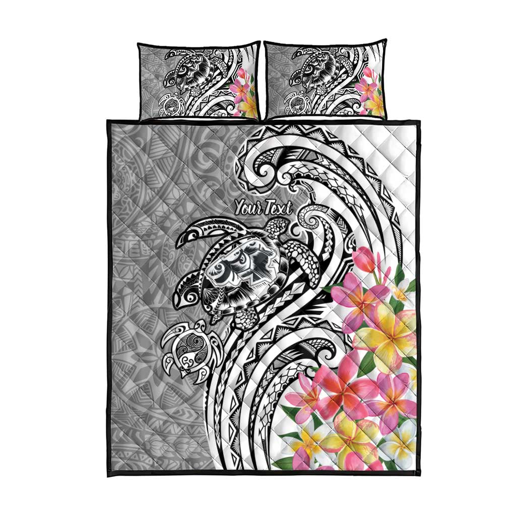 Aloha Kahoolawe Island Personalized Quilt Bed Set Ashen Dreamy Turtle