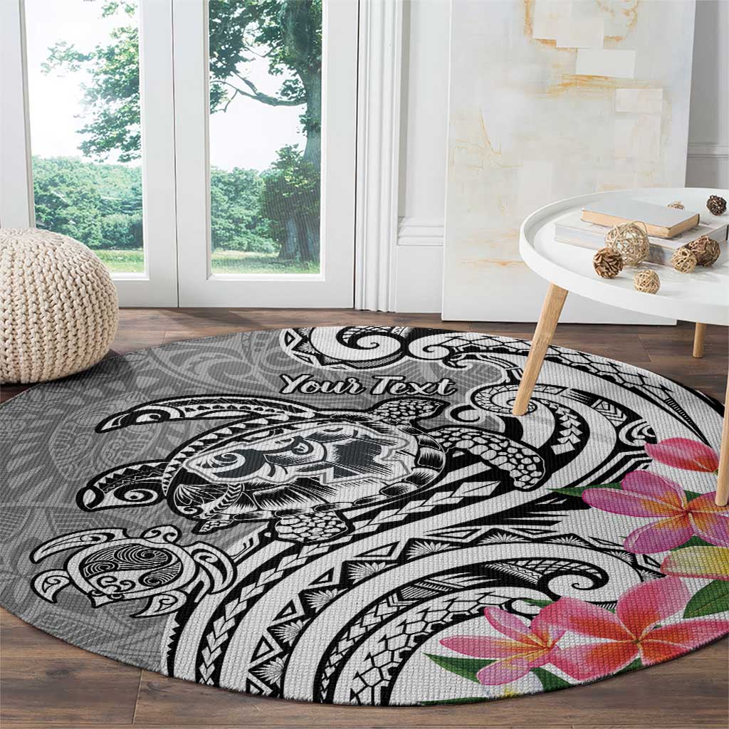 Aloha Kahoolawe Island Personalized Round Carpet Ashen Dreamy Turtle