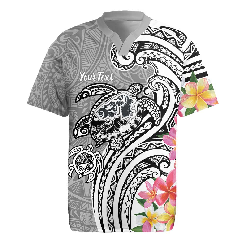 Aloha Kahoolawe Island Personalized Rugby Jersey Ashen Dreamy Turtle LT7 Grey - Polynesian Pride
