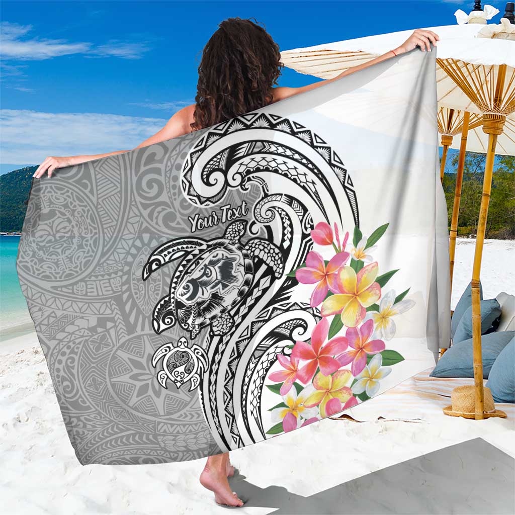Aloha Kahoolawe Island Personalized Sarong Ashen Dreamy Turtle LT7 One Size 44 x 66 inches Grey - Polynesian Pride