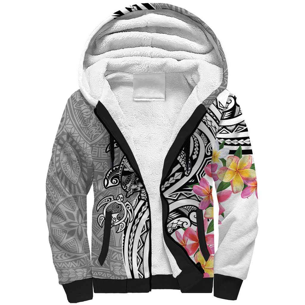 Aloha Kahoolawe Island Personalized Sherpa Hoodie Ashen Dreamy Turtle