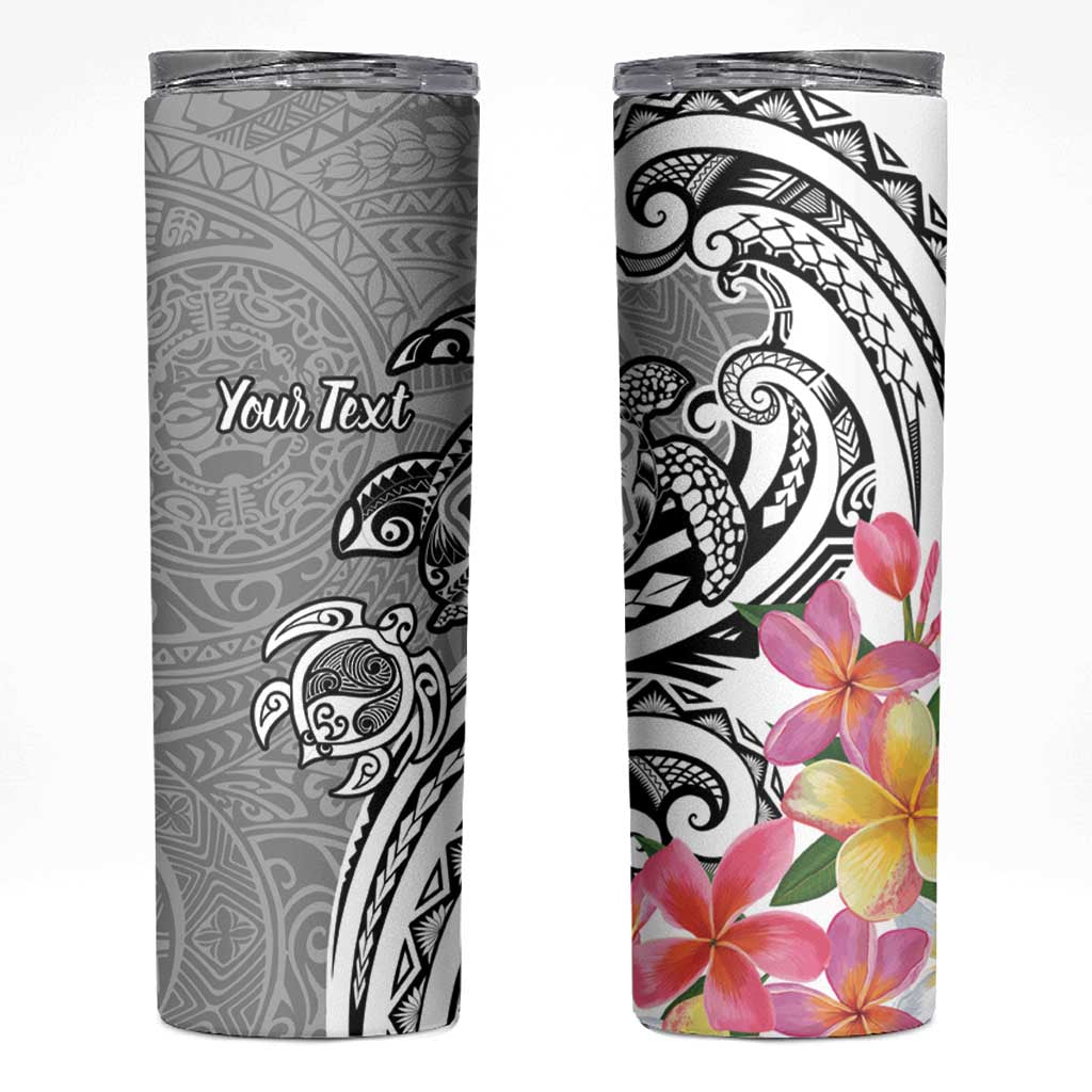 Aloha Kahoolawe Island Personalized Skinny Tumbler Ashen Dreamy Turtle LT7 Grey - Polynesian Pride