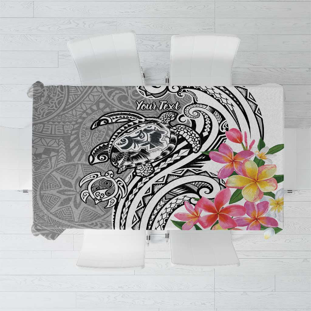 Aloha Kahoolawe Island Personalized Tablecloth Ashen Dreamy Turtle LT7 Grey - Polynesian Pride