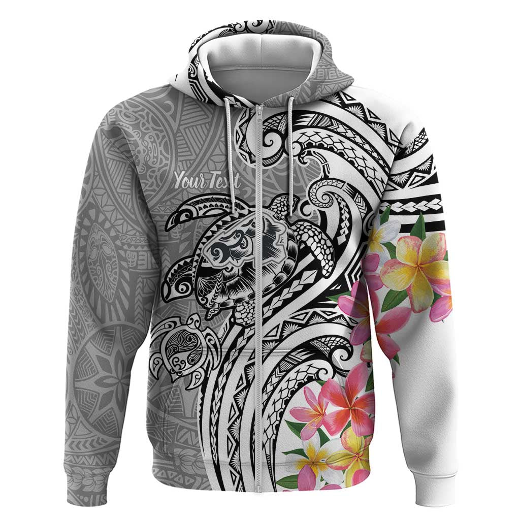 Aloha Kahoolawe Island Personalized Zip Hoodie Ashen Dreamy Turtle