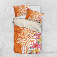 Aloha Lanai Island Personalized Bedding Set Orange Dreamy Turtle