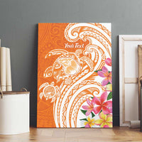 Aloha Lanai Island Personalized Canvas Wall Art Orange Dreamy Turtle